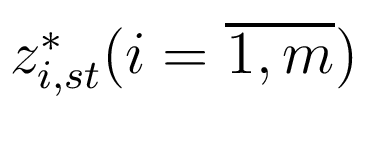 $ z_{i,st}^* (i=\overline{1,m})$