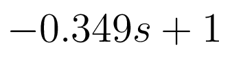 $ -0.349s+1$